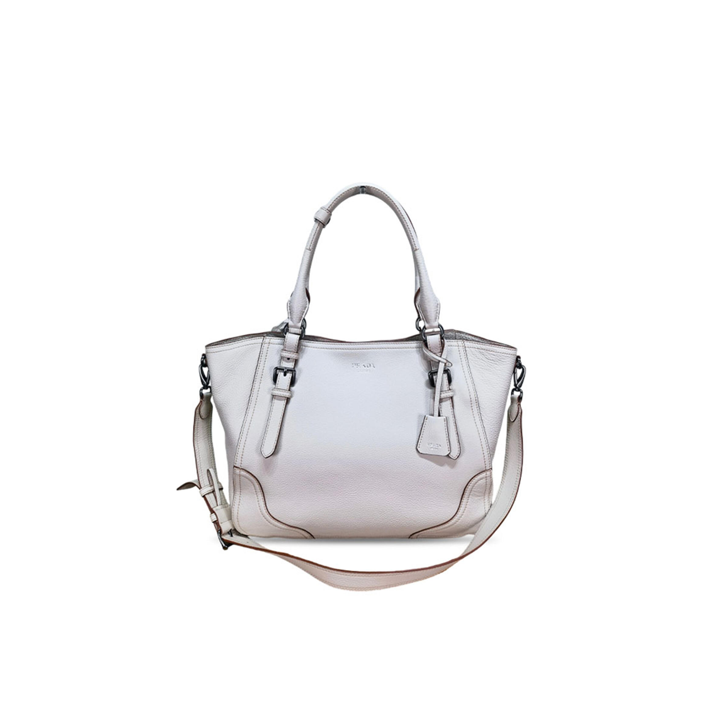 PRADA LARGE LEATHER TOTE BAG 1BG602 (38*32*14cm)